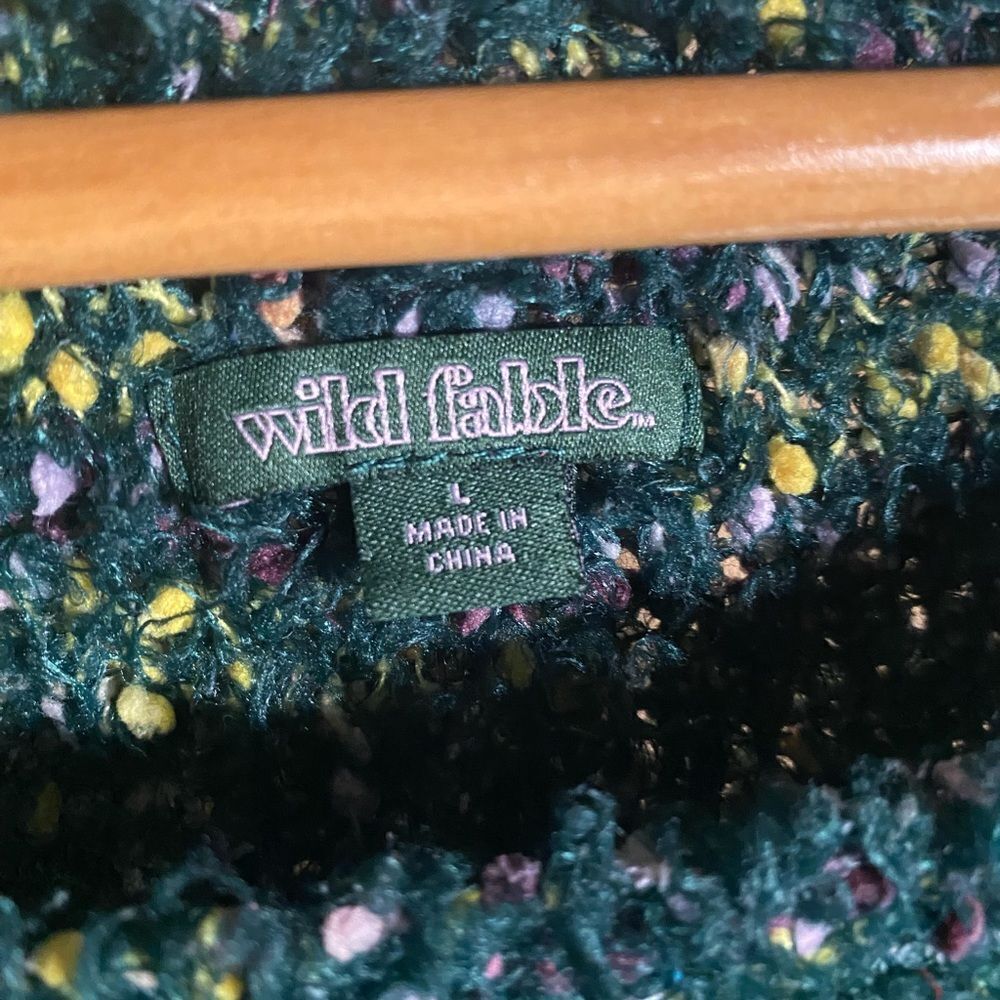 Wild Fable green fuzzy sweater - Picture 3 of 6